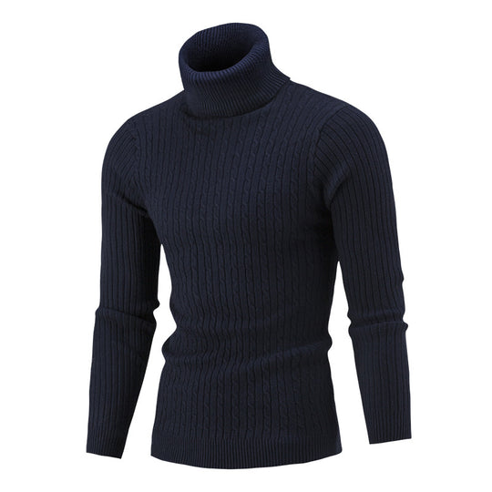 Herren rollkragen Pullover mit Zopfmuster EB