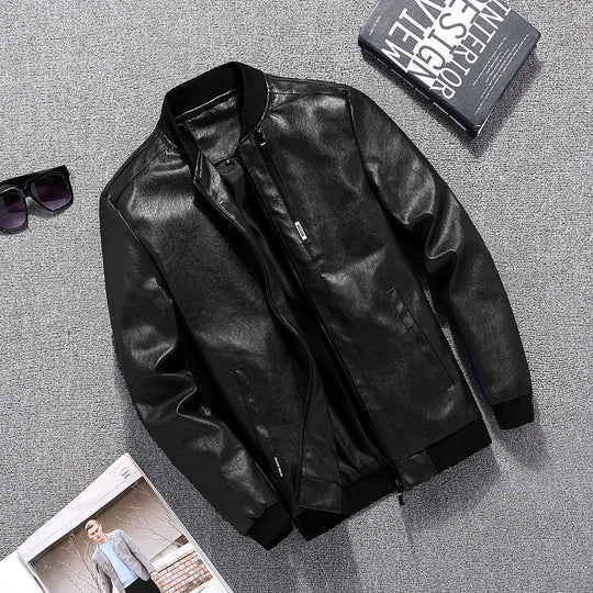 Herren Bikerjacke im modernen Design mit praktischen Taschen EB