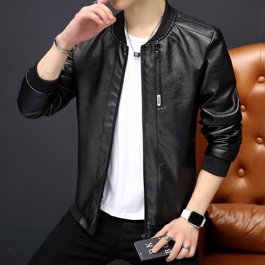 Herren Bikerjacke im modernen Design mit praktischen Taschen EB