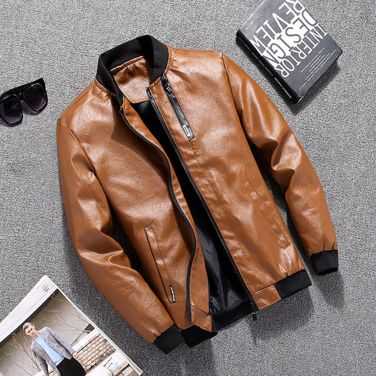 Herren Bikerjacke im modernen Design mit praktischen Taschen EB