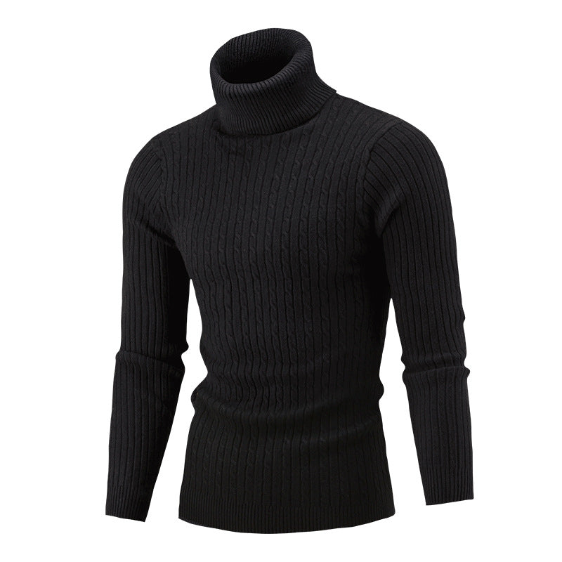 Herren rollkragen Pullover mit Zopfmuster EB