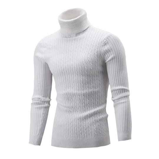 Herren Rollkragenpullover mit strukturierter Textur EB