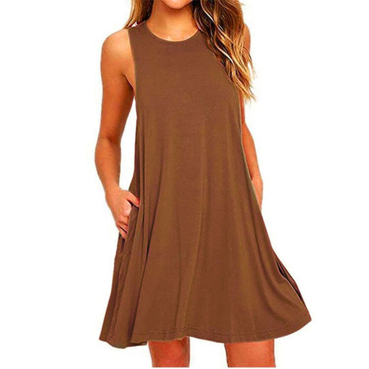Damen Elegantes Minikleid mit Hochkragen und tailliertem Schnitt EB