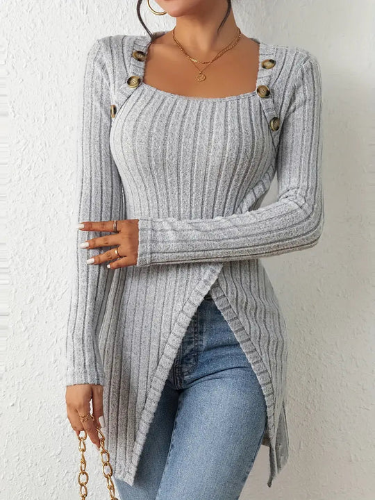 EB | Stilvoll Gerippter Pullover für Frauen