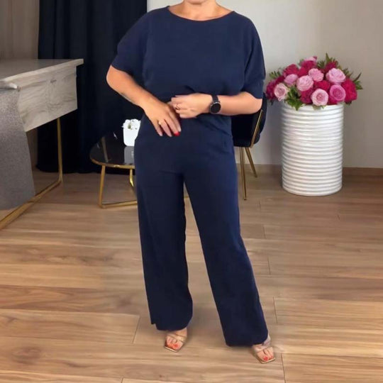 EB | Stylisches 3-Teilige Set Bestehend Aus Einem Langen Cardigan, Top und Hose
