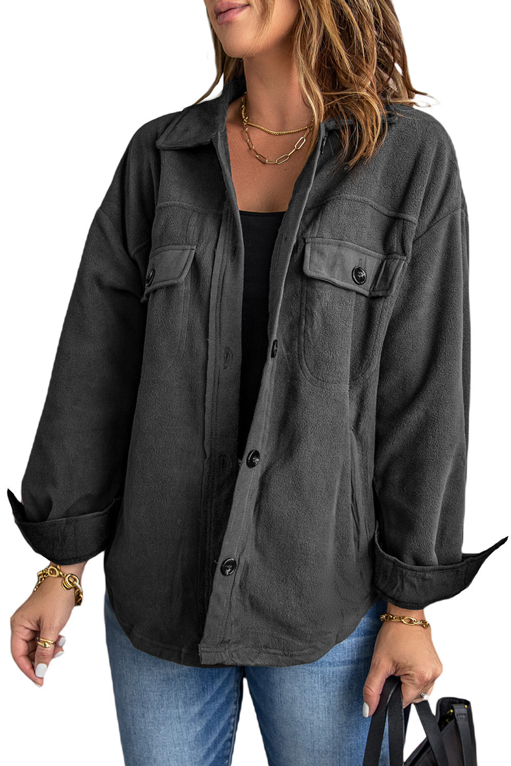EB | Casual Fleece Shirtjacke Weich und Warm Perfekt für Den Alltag