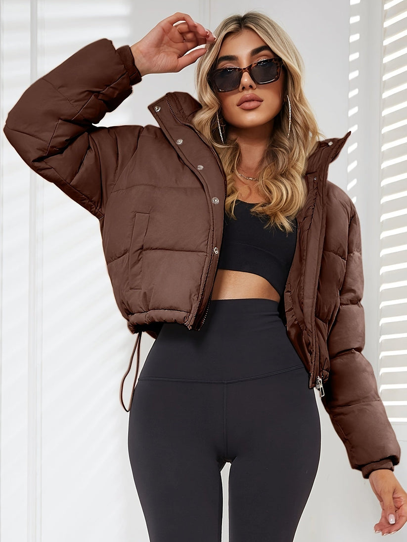 EB | Taillierte Jacke mit Kapuze und Kordelzug für Frauen