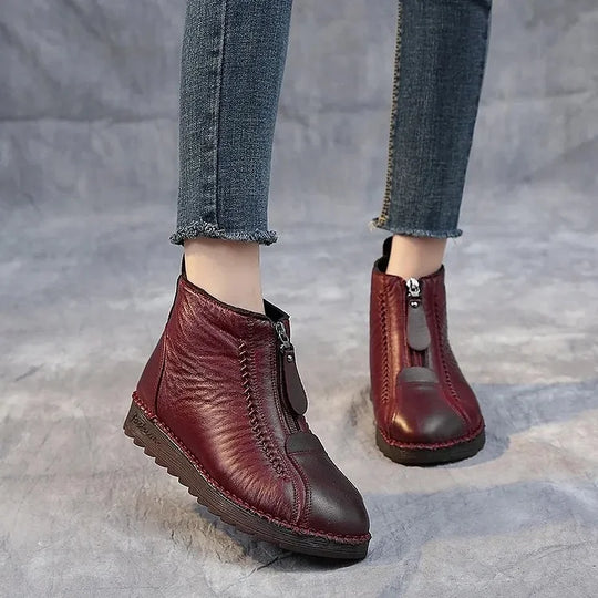 EB | Damen Echtes Leder Rutschfeste Stiefeletten