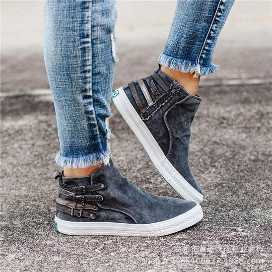 Bequeme Slip-On Canvas-Schuhe für Damen EB