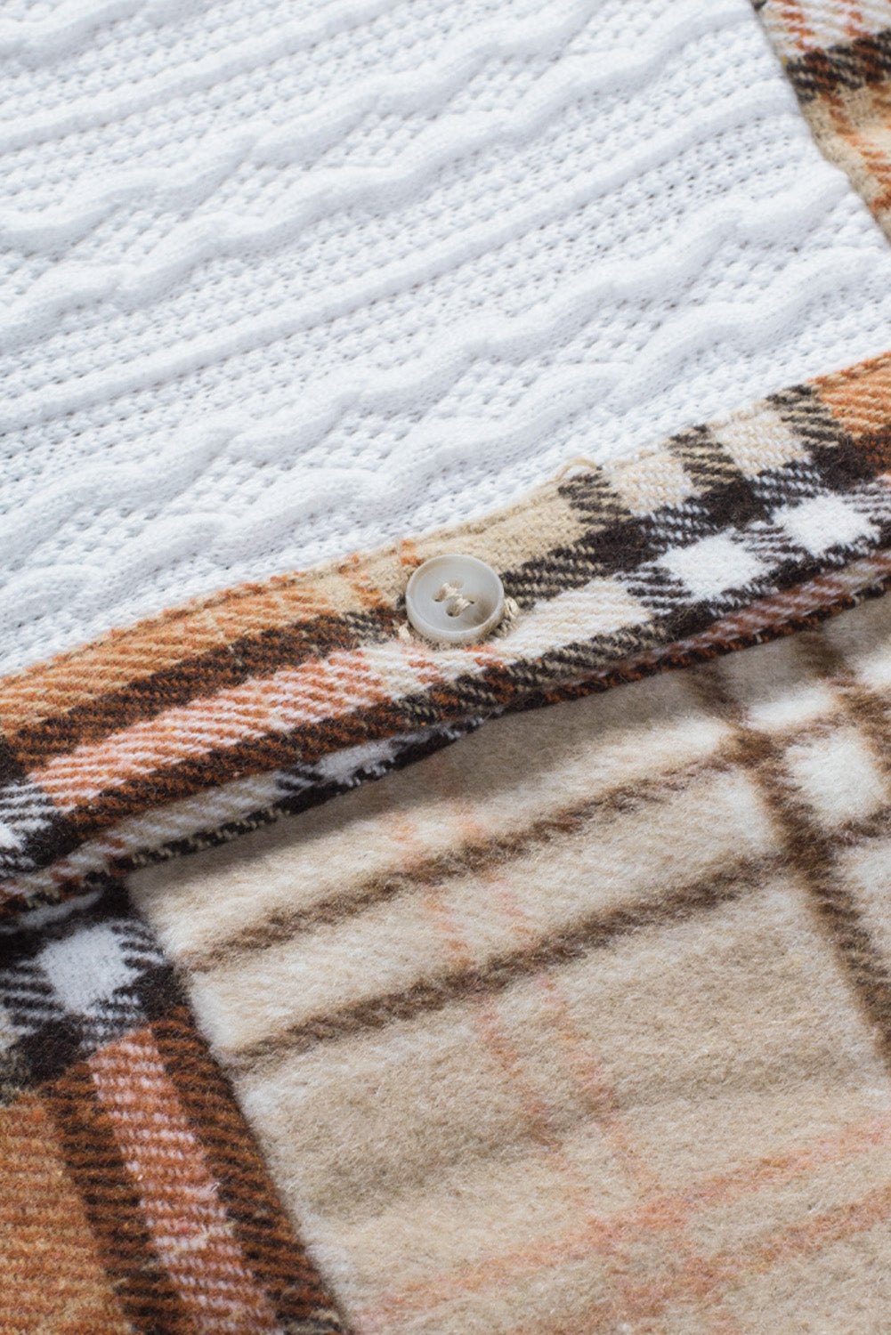 EB | Gitterhemde mit Patchwork-details Baumwollmischung Perfekt für Layering