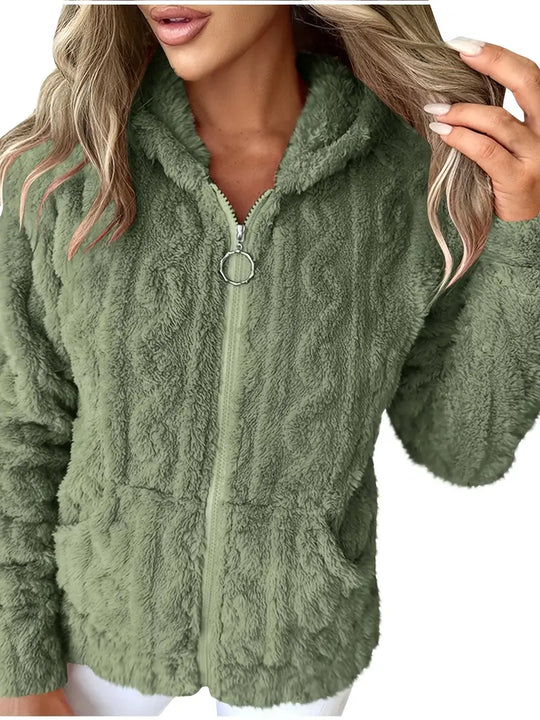 EB | Weiches Kapuzen Sweatshirt mit Reißverschluss