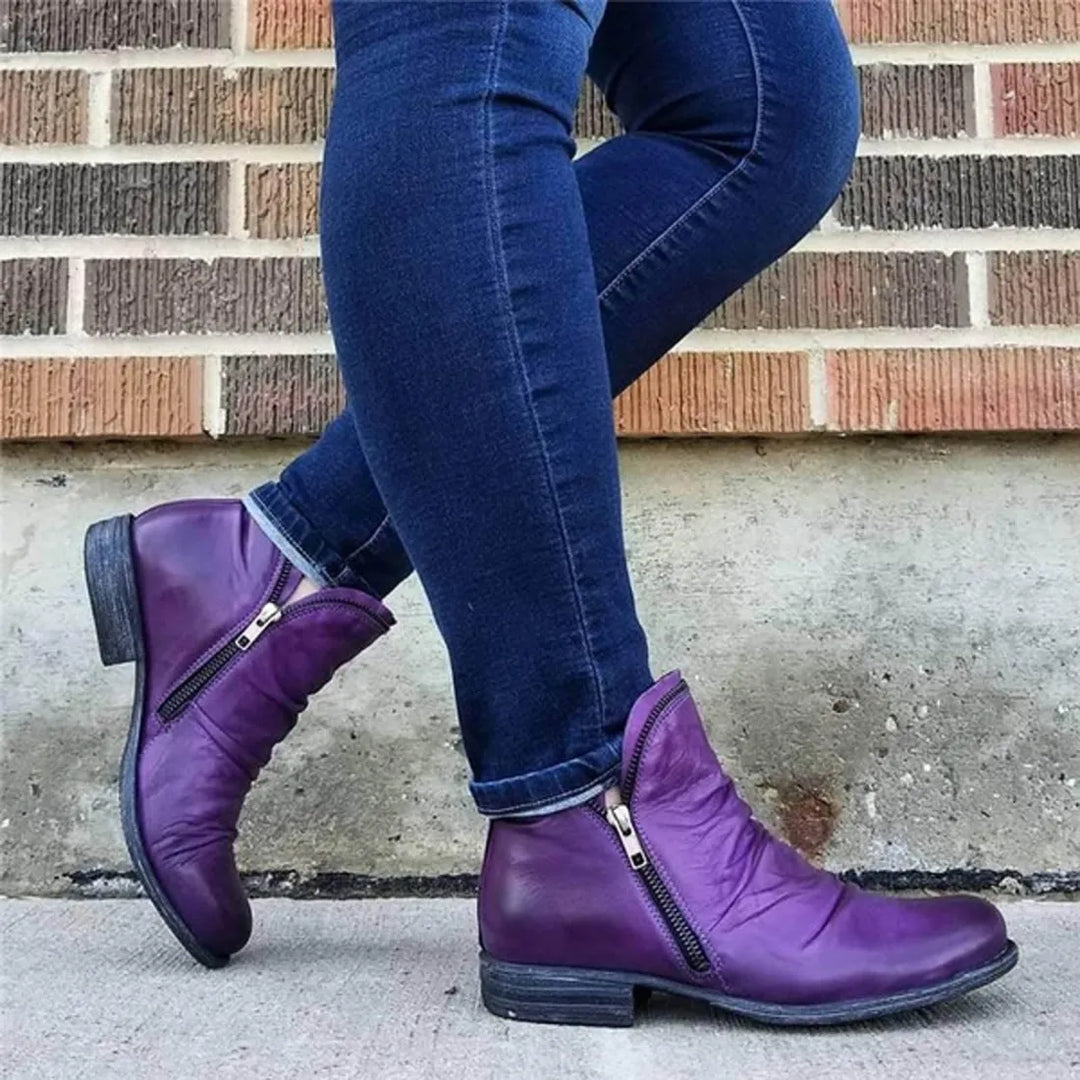 Damenstiefel mit doppeltem Reißverschluss EB EB