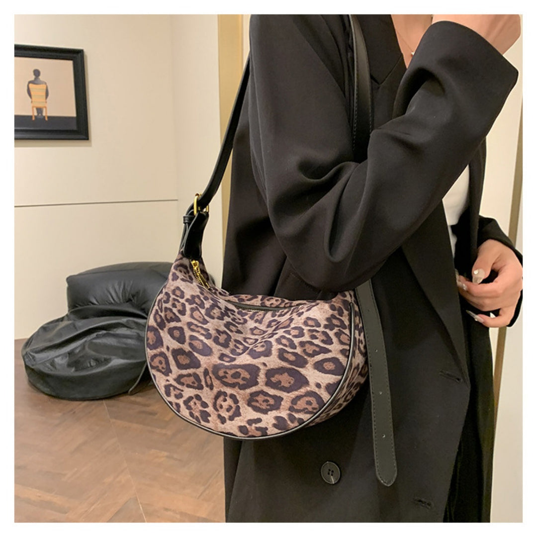 EB | Vintage Umhängetasche mit Leopardenmuster