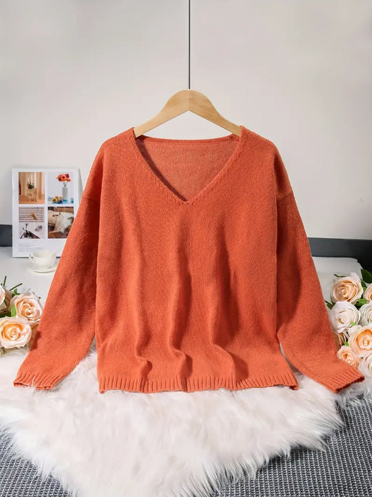 EB | V-Ausschnitt Pullover mit Feiner Struktur
