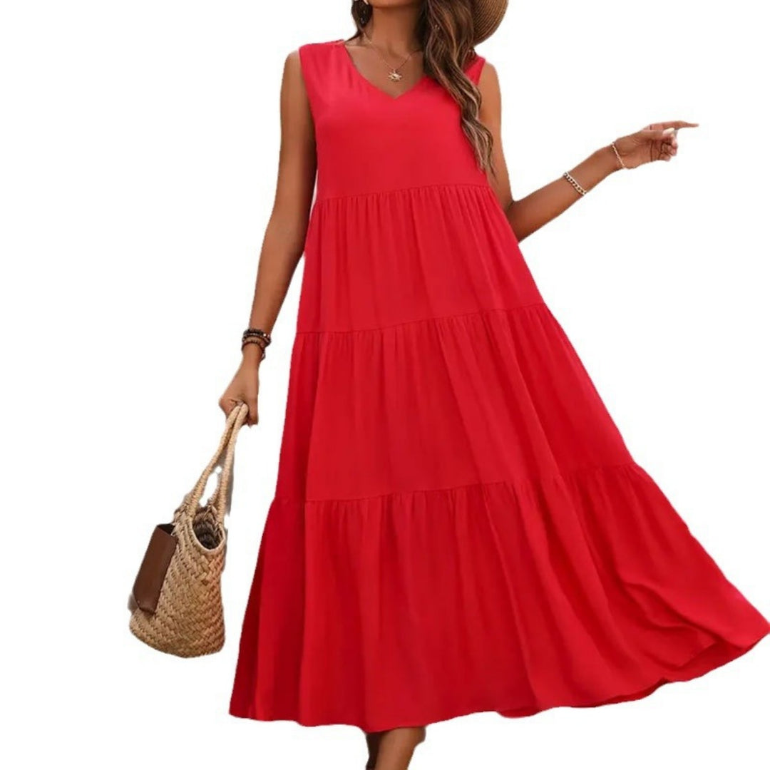 EB | Spleißkleid mit V-Ausschnitt
