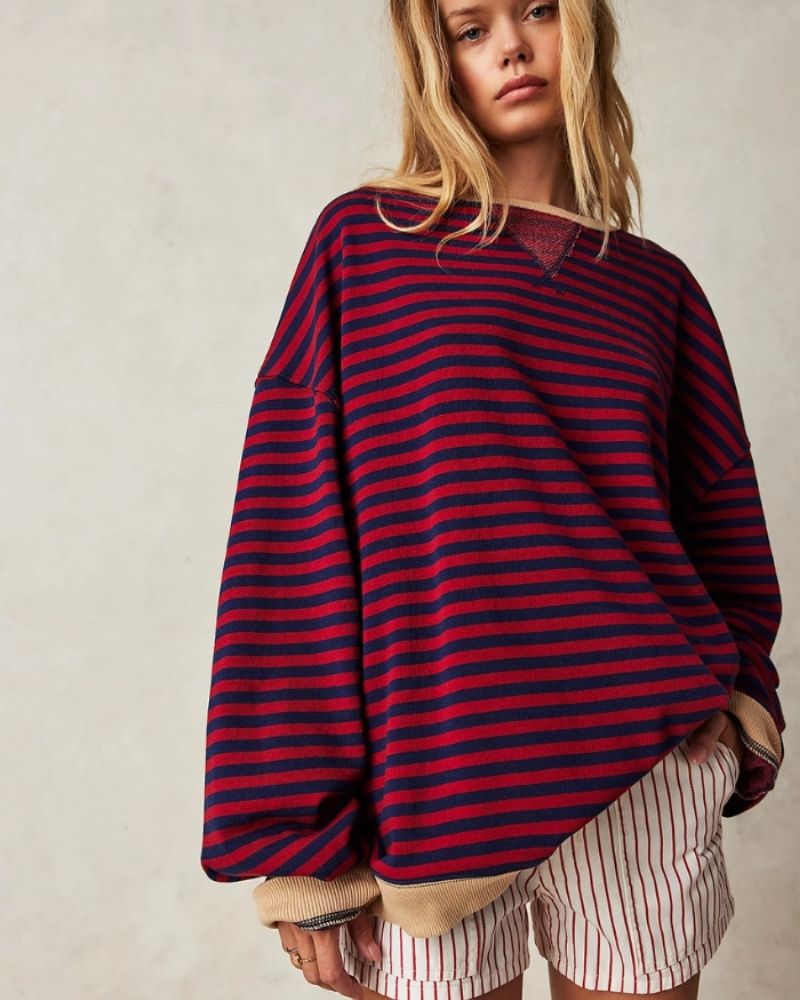 EB | Übergroßer Gestreifter Pullover