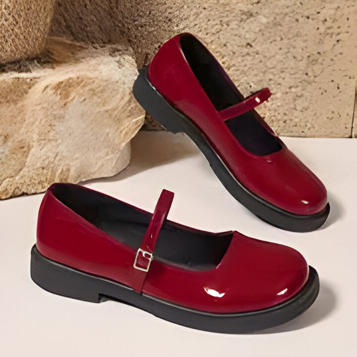 Mary Jane | Flache Schuhe im Preppy Style für Frauen EB