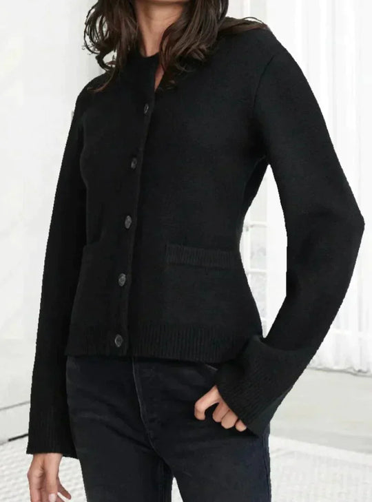 EB | Weicher Strickcardigan mit Knöpfen für Frauen