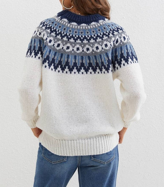 EB | Stylischer ethnischer gemusterter Pullover