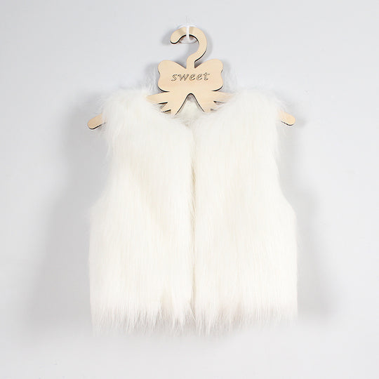 Damen Flauschige Kunstpelzweste mit elegantem Schnitt EB