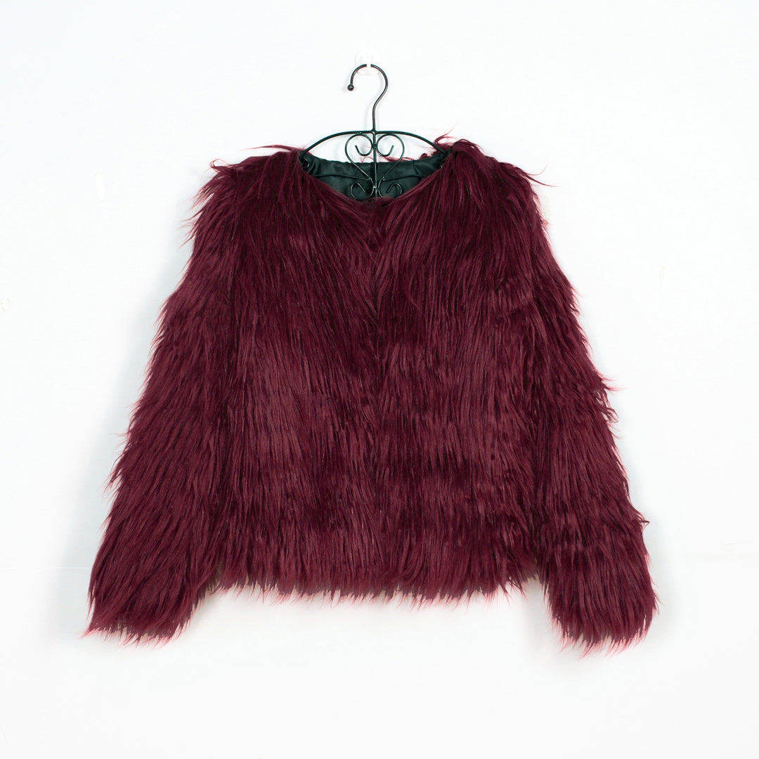 Damen Flauschige Kurzjacke mit elegantem Schnitt und weichem Fellgefühl EB