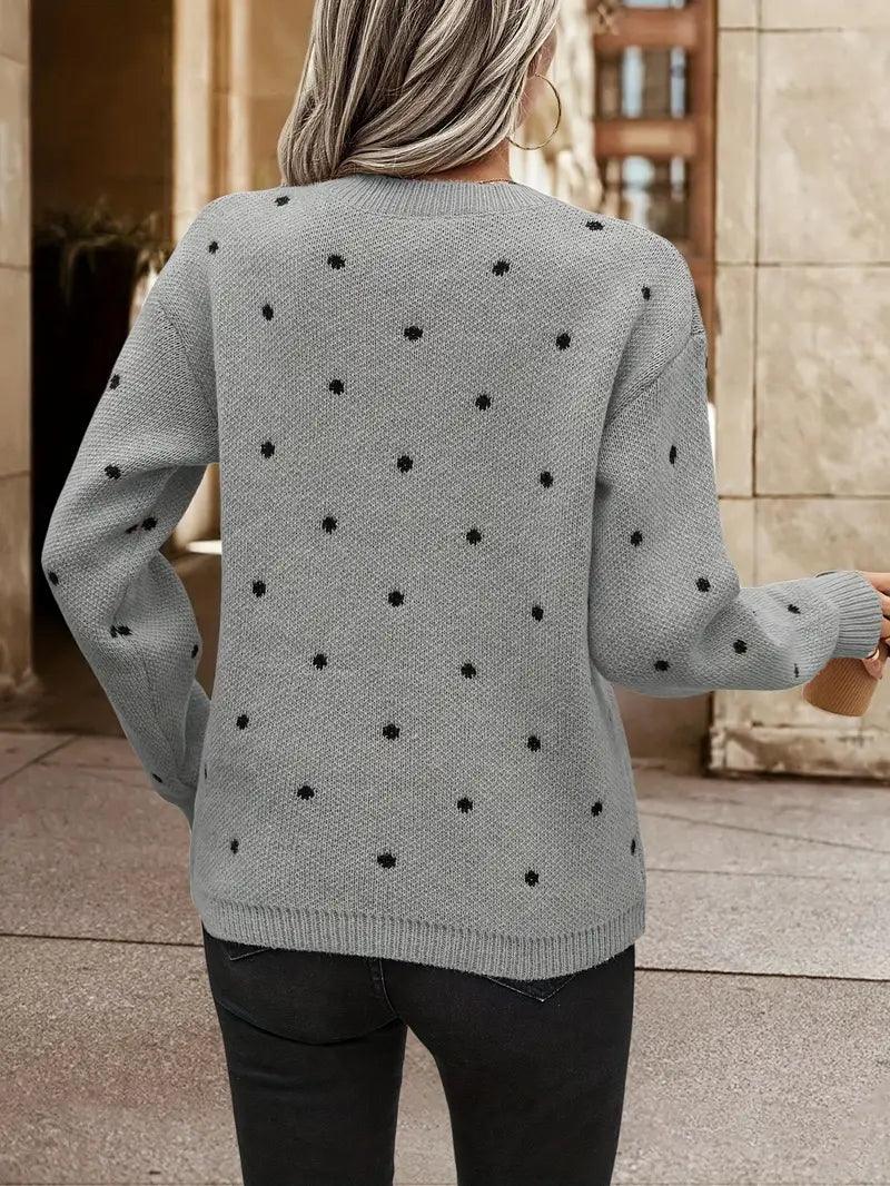 EBMode – langärmliger poker-dot-pullover
