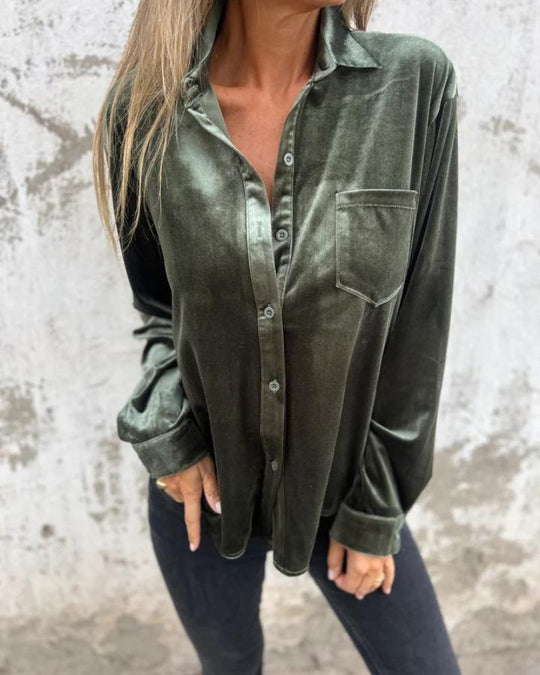 EB | Elegante Samtbluse