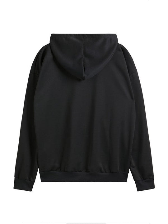 EB | Vintage Schädelprint Oversized Hoodie mit Reißverschluss