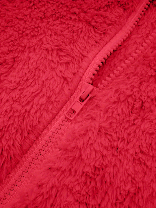 EB | Leichtgewicht Teddyjacke mit Kapuze Polyester Warm und Bequem
