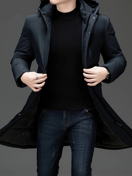 EB | Lange Winterjacke mit Kapuze Polyester Warm und Windabweisend