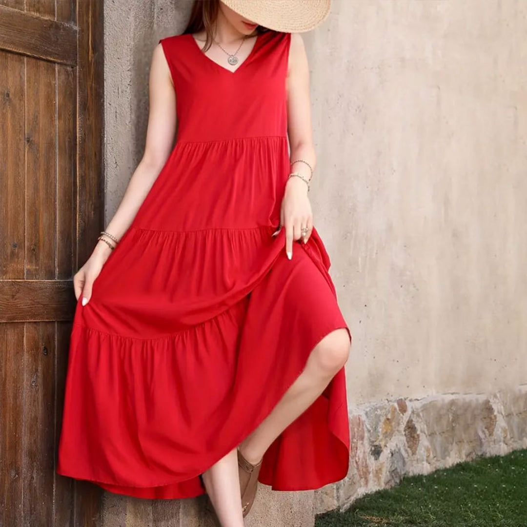 EB | Spleißkleid mit V-Ausschnitt