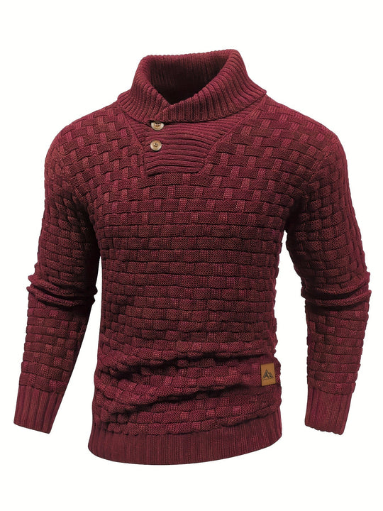 EB | Strickpullover mit Geflochtenem Muster Klassisch und Bequem Perfekt für Den Alltag