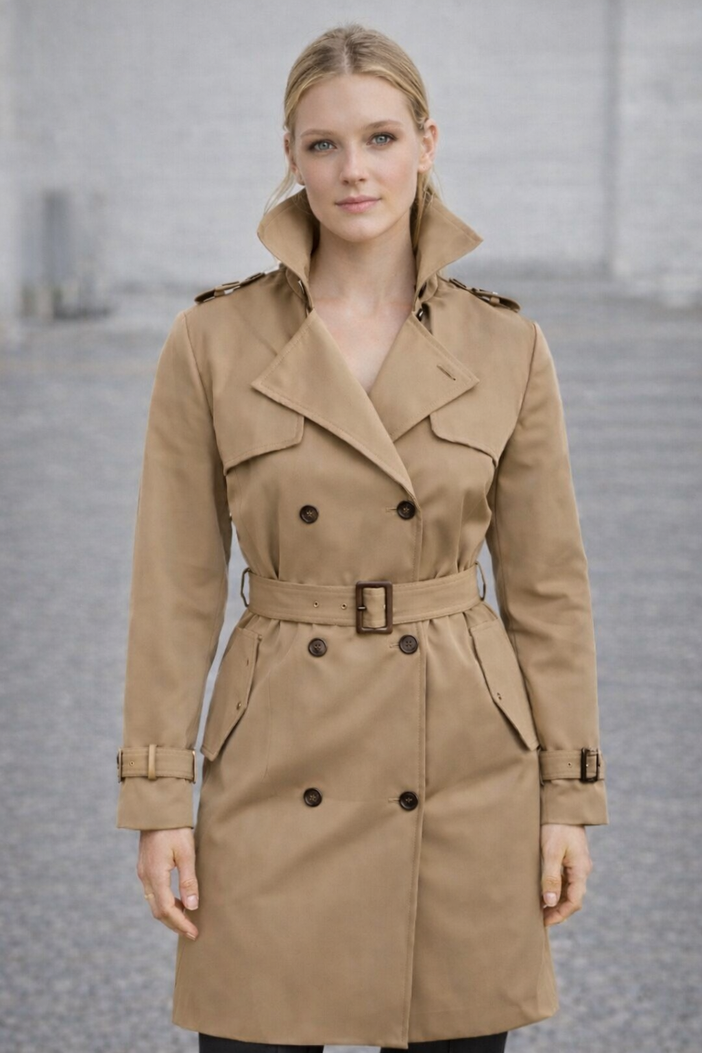 EB | Trenchcoat mit Gürtel und Doppelknopf