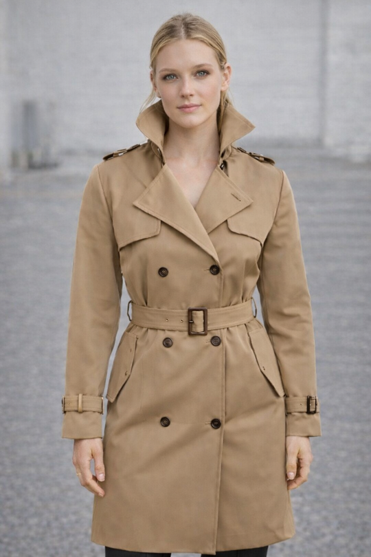 EB | Trenchcoat mit Gürtel und Doppelknopf