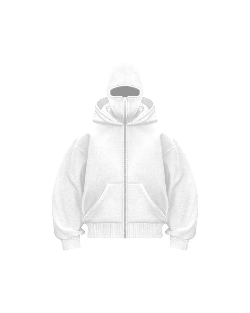 EB | Sweatshirt Mantel mit Doppelkapuze und Reißverschluss