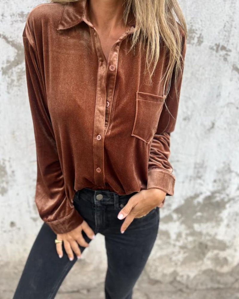 EB | Elegante Samtbluse