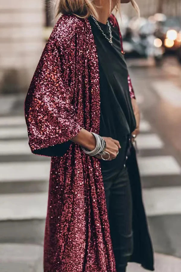 EB – Modischer Pailletten-Cardigan