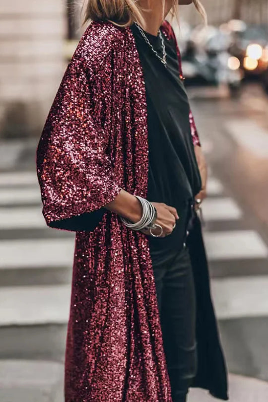 EB – Modischer Pailletten-Cardigan