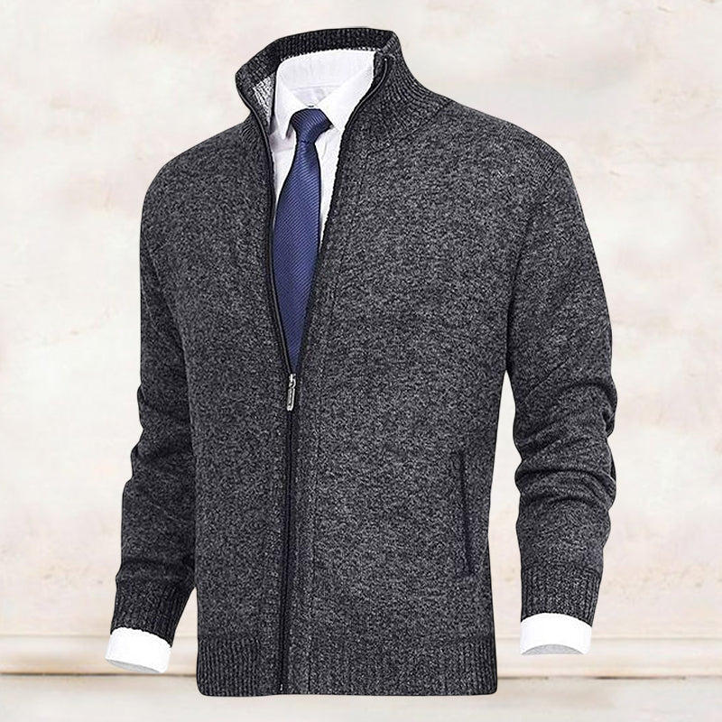 EB | Strickjacke mit Stehkragen und Reißverschluss