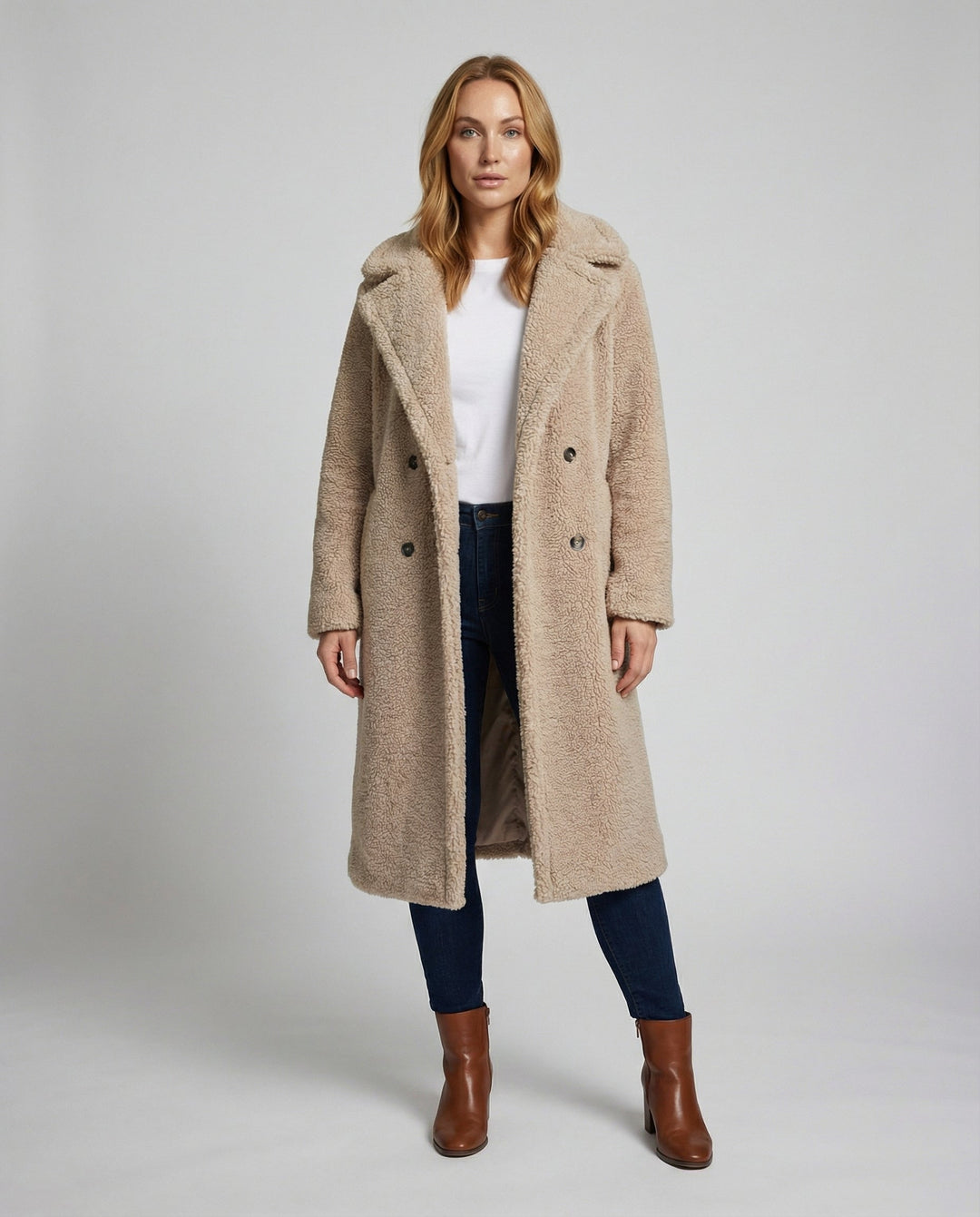 Teddy Kunstfell Mantel Damen | EB