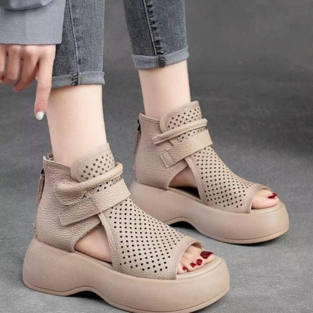 Zeitlose Leder-Orthopädische Sandalen EB