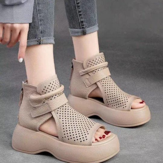 Zeitlose Leder-Orthopädische Sandalen EB