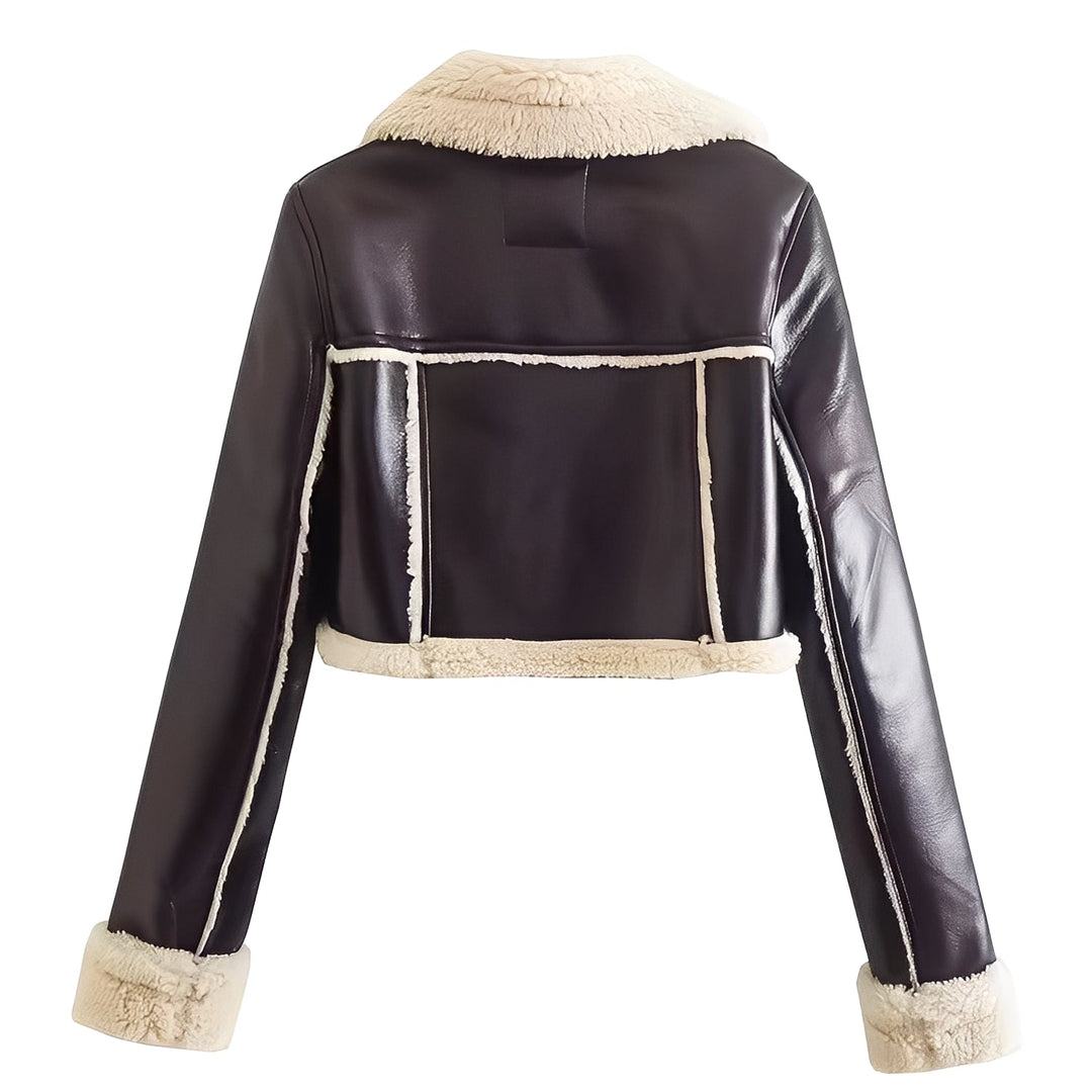 EB | Damenlederjacke mit Wollfutter für Wärme