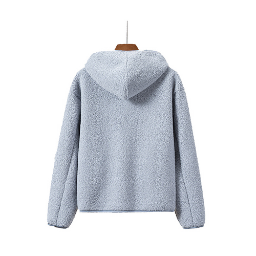 EB | Kapuzenjacke mit Reißverschluss und Weichem Sherpa Stoff, Fleece Weste