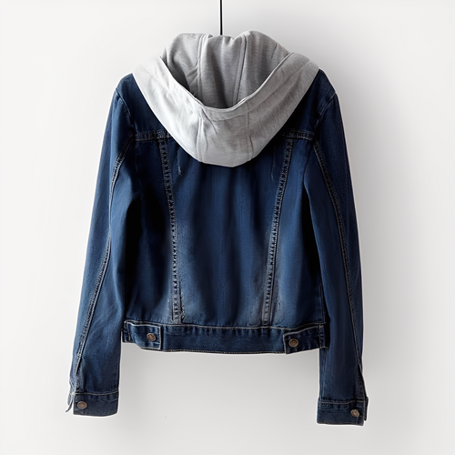 EB | Stilvolles Jeansjacke mit Kapuze für Frauen