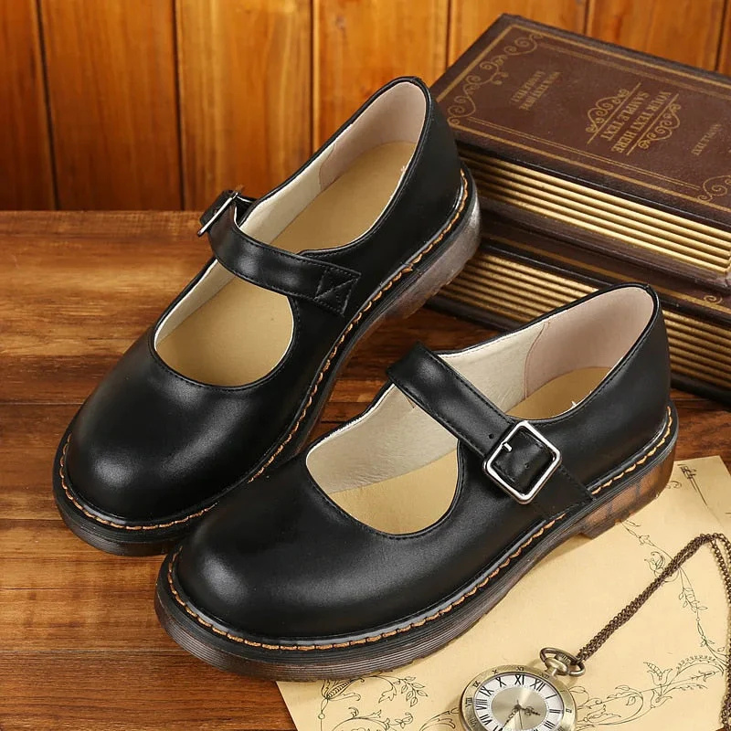 EB | Jahrgang Schnalle Schuhe für Damen