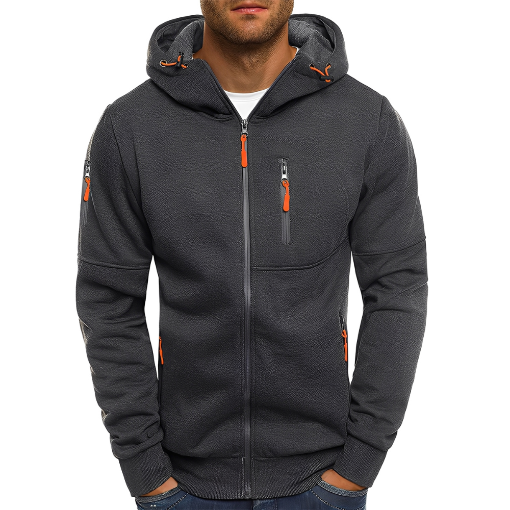 EB | Freizeit Zip-Up Jacke mit Kapuze für Herren