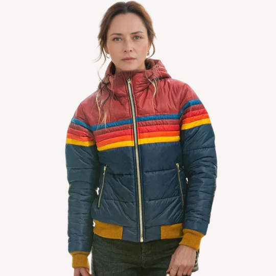 EB | Damen Pufferjacke mit Streifen