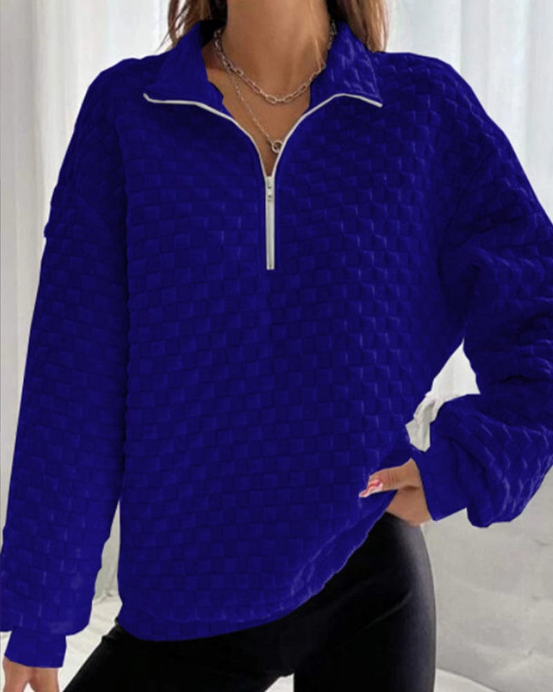 EB | Zip-up Pullover Chic Modern Stil Ideal für den Winter