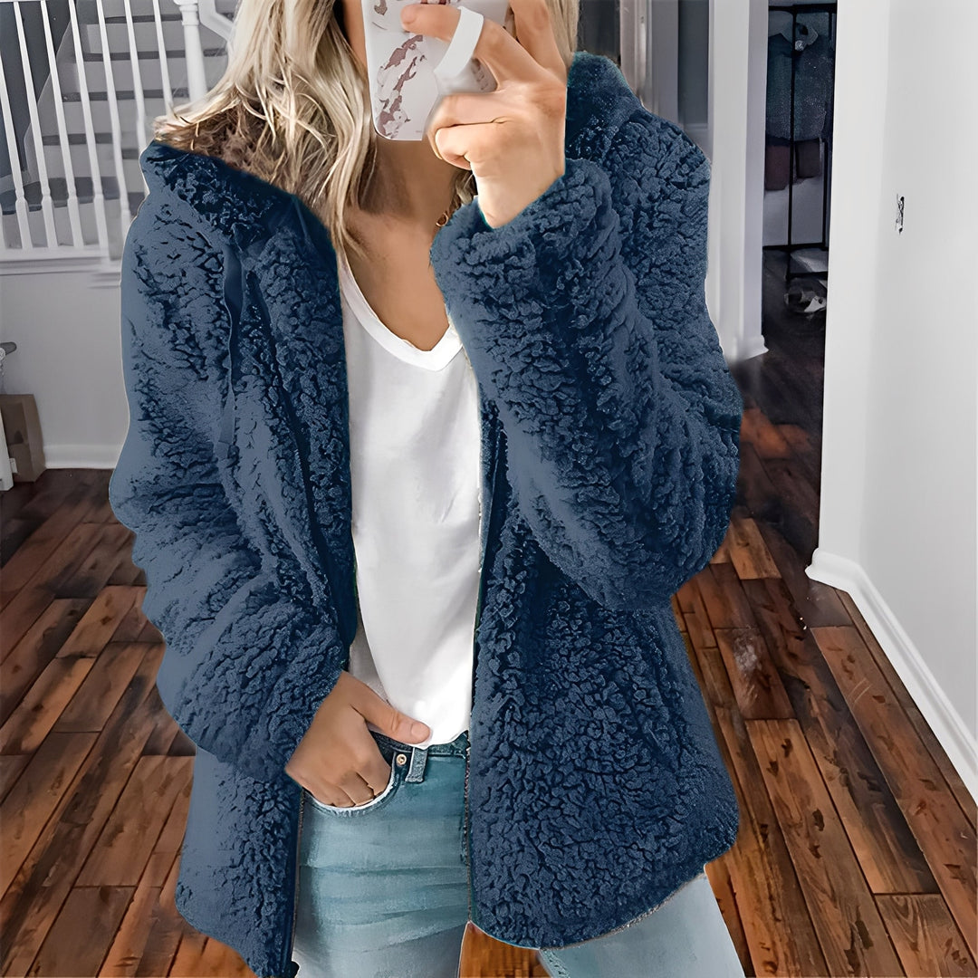 EB | Damen-Kapuzenwolljacke für Wärme